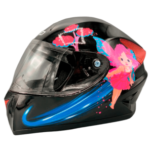 CASCO NIÑO 911 FAIRLY BLACK PINK