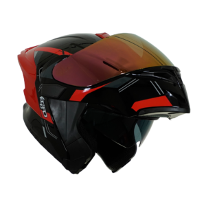 XR-925 SET DOT XECURO LIVELY ROJO BRILLO VISOR ROJO