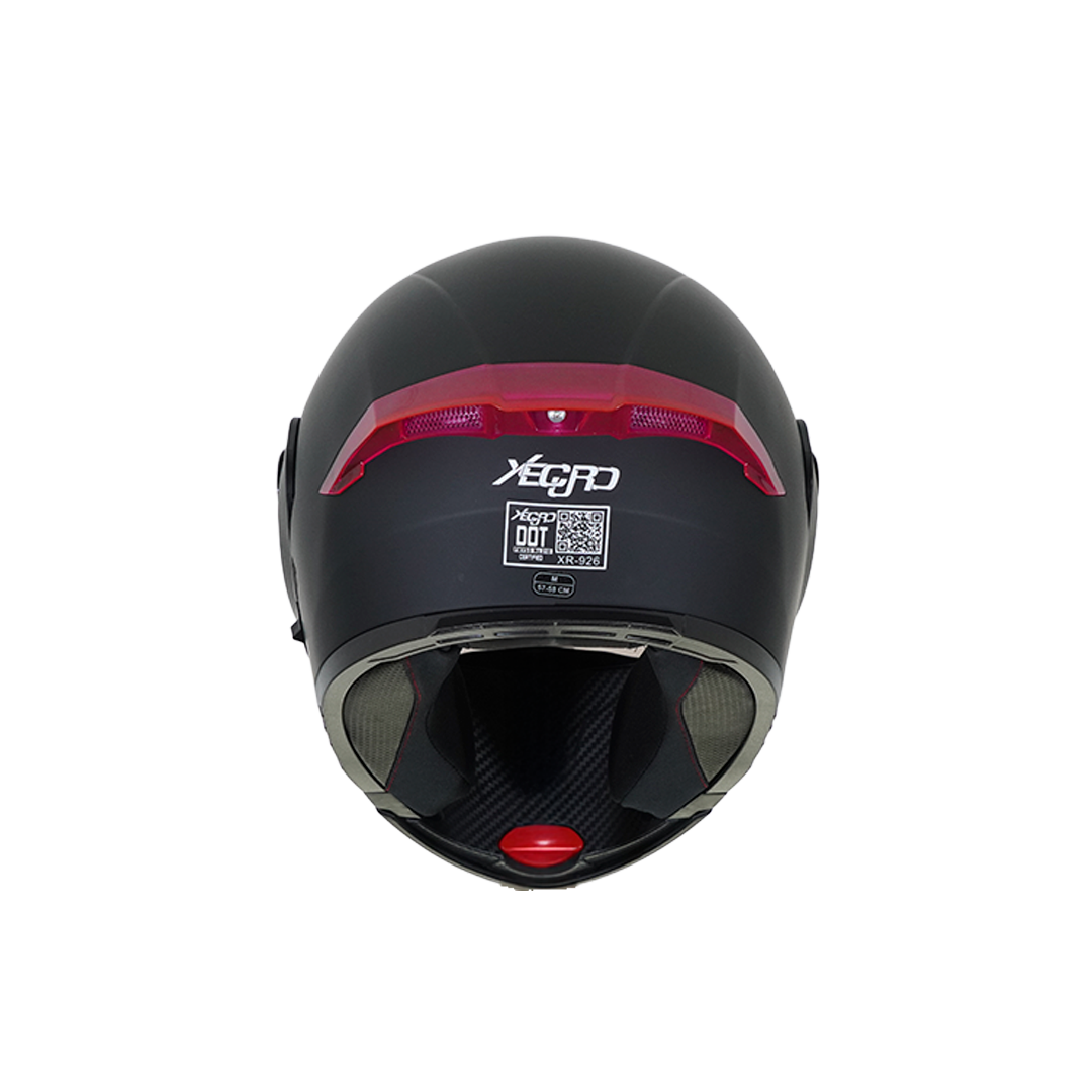 XR-926 SET DOT XECURO NEGRO MATE SP TRANS-MORADO VISOR HUMO - Imagen 4