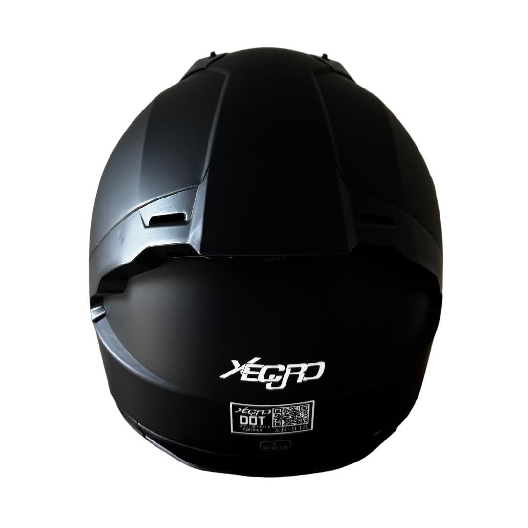 XR-918 DOT XECURO NEGRO MATE SP NEGRO-BRILLO VISOR HUMO - Imagen 4