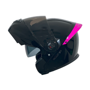 XR-913 DOT XECURO NEGRO MATE SP ROSADO-BRILLO VISOR HUMO S