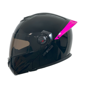 XR-913 DOT XECURO NEGRO MATE SP ROSADO-BRILLO VISOR HUMO S