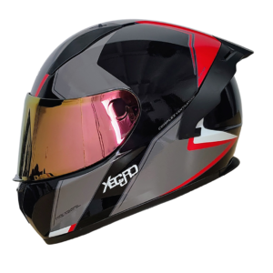 XR-918 XECURO WILD ROJO BRILLO VISOR ROJO L