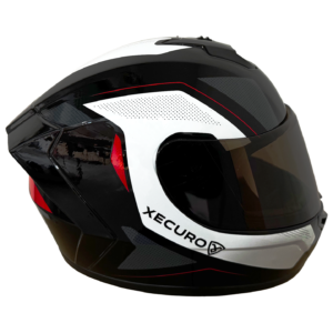 XR-921 DOT XECURO BLAZE BLANCO-ROJO BRILLO VISOR HUMO XL
