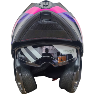 XR-217 DOT XECURO-PRO NOX NEGRO-MORADO BRILLO VISOR MORADO
