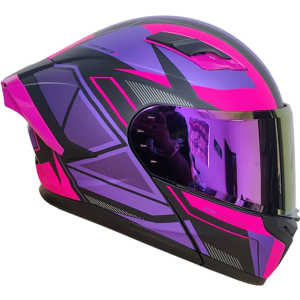 XR-217 DOT XECURO-PRO NOX NEGRO-MORADO MATE VISOR MORADO