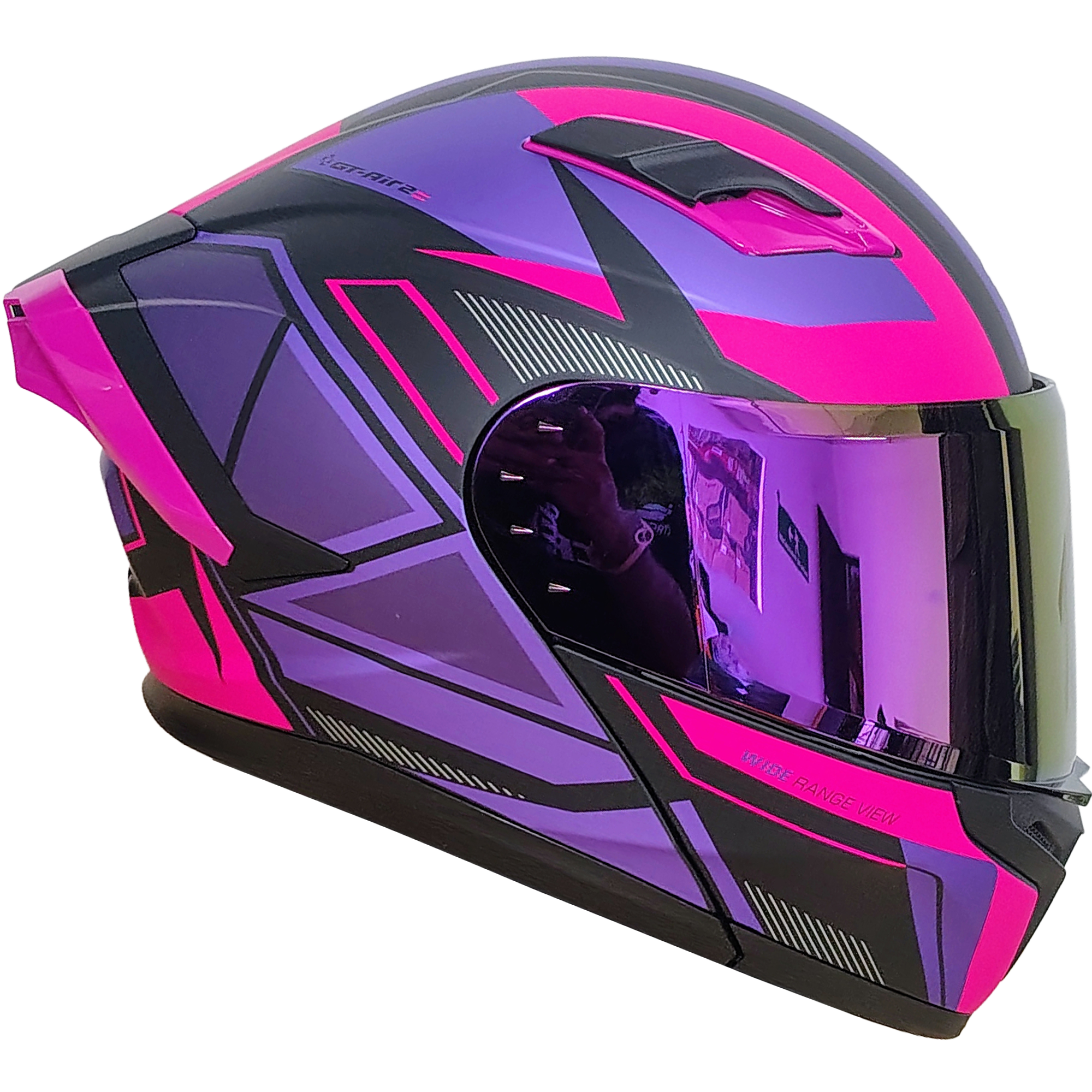XR-217 DOT XECURO-PRO NOX NEGRO-MORADO MATE VISOR MORADO - Imagen 2