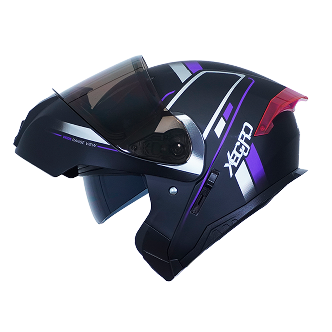 XR-926 DOT XECURO CHAMPION MORADO MATE VISOR HUMO