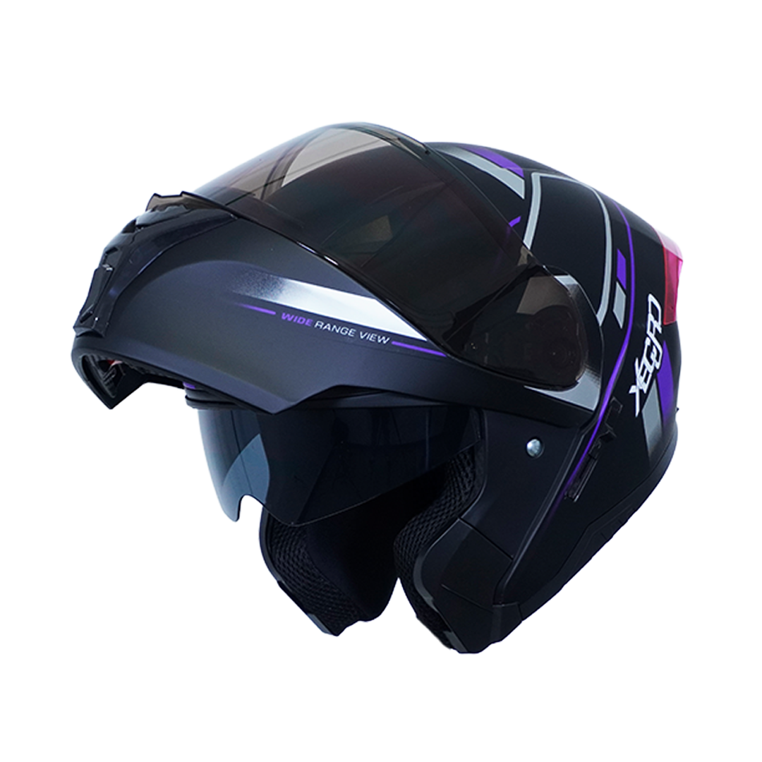 XR-926 DOT XECURO CHAMPION MORADO MATE VISOR HUMO - Imagen 4