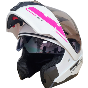 XR-926 DOT XECURO ROCK BLANCO-ROSADO BRILLO SP MORADO VISOR HUMO