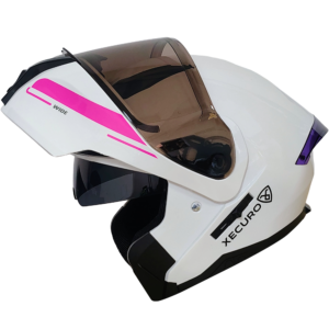 XR-926 DOT XECURO ROCK BLANCO-ROSADO BRILLO SP MORADO VISOR HUMO