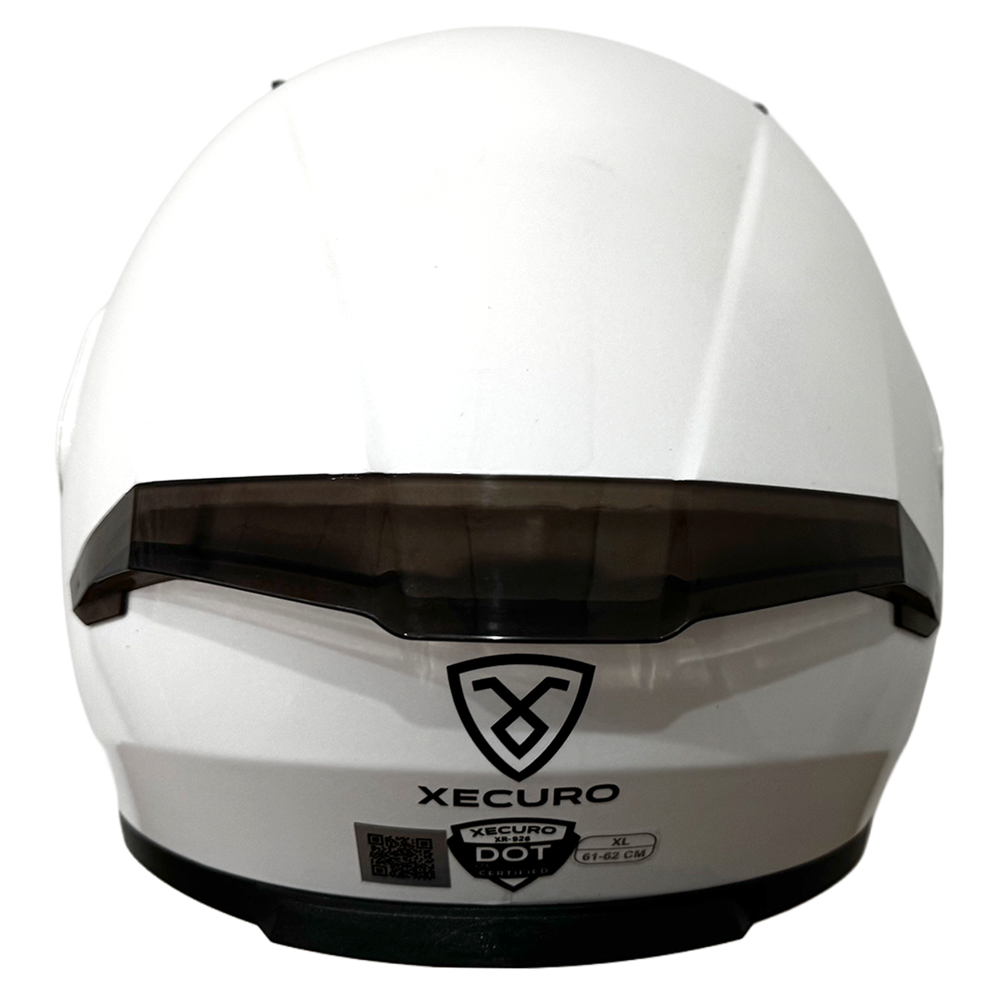 XR-926 DOT XECURO ROCK BLANCO-GRIS BRILLO VISOR HUMO