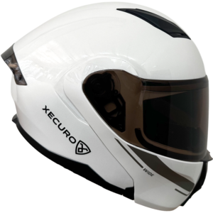 XR-926 DOT XECURO ROCK BLANCO-GRIS BRILLO VISOR HUMO