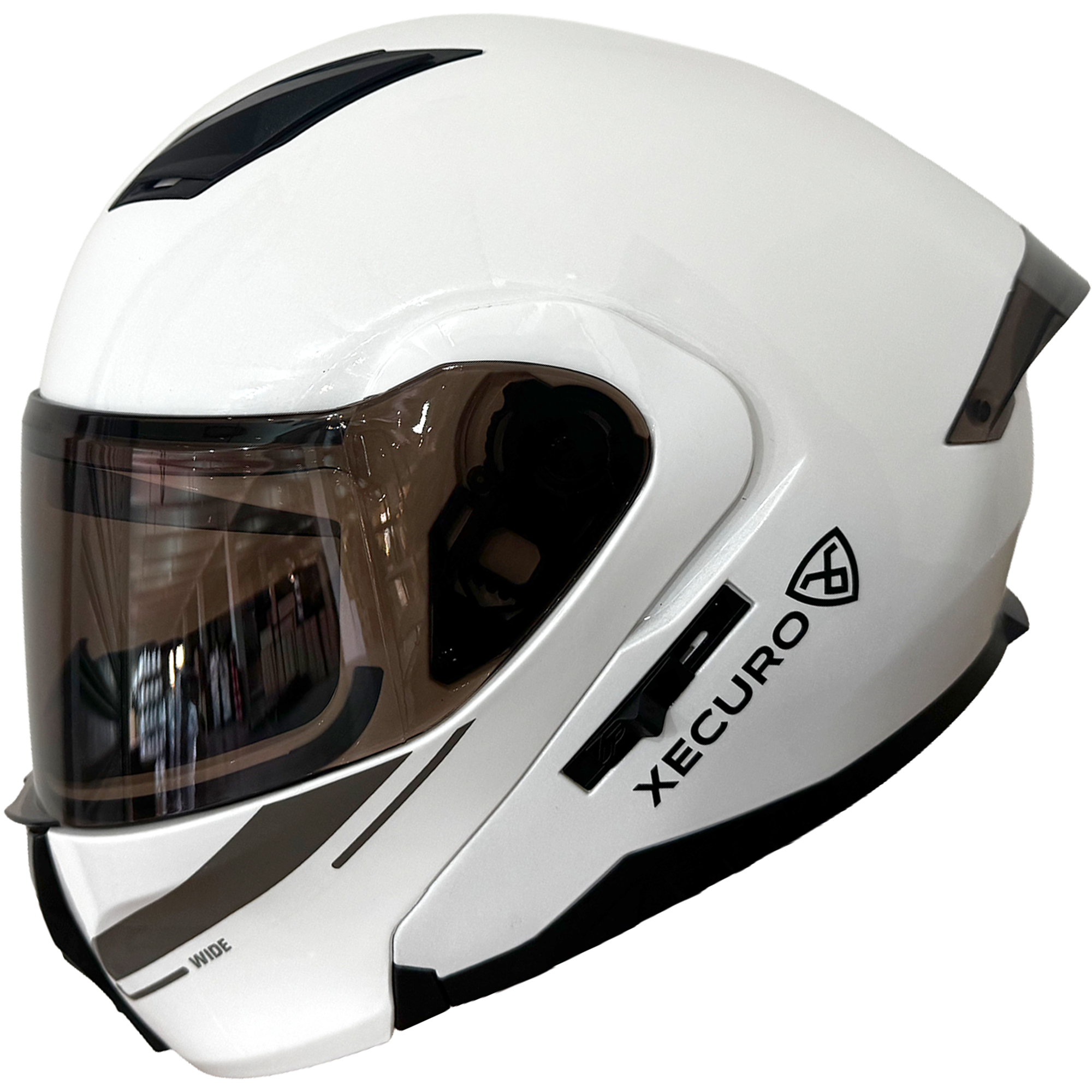 XR-926 DOT XECURO ROCK BLANCO-GRIS BRILLO VISOR HUMO - Imagen 5