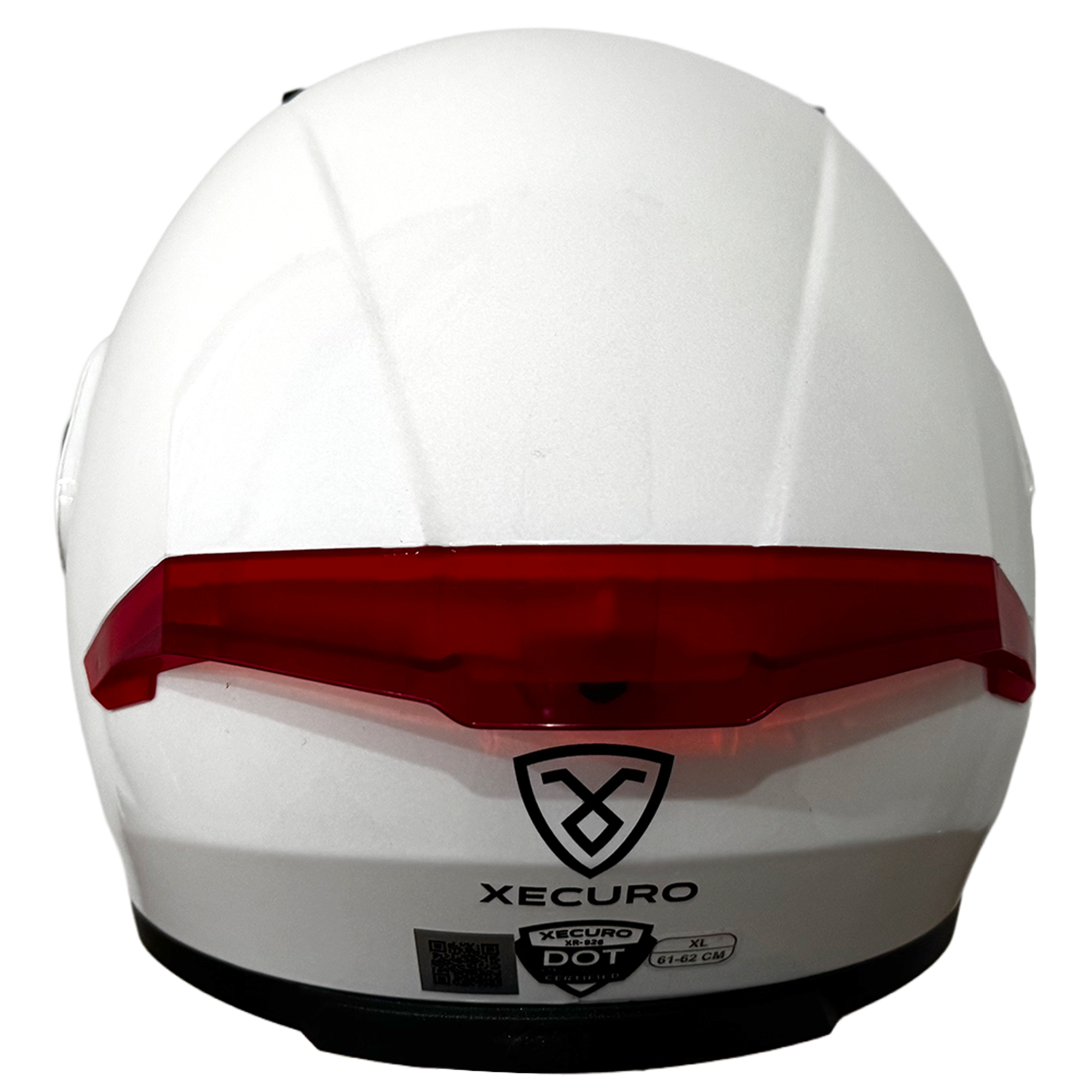 XR-926 DOT XECURO ROCK BLANCO-ROJO BRILLO VISOR HUMO