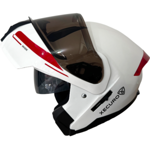 XR-926 DOT XECURO ROCK BLANCO-ROJO BRILLO VISOR HUMO
