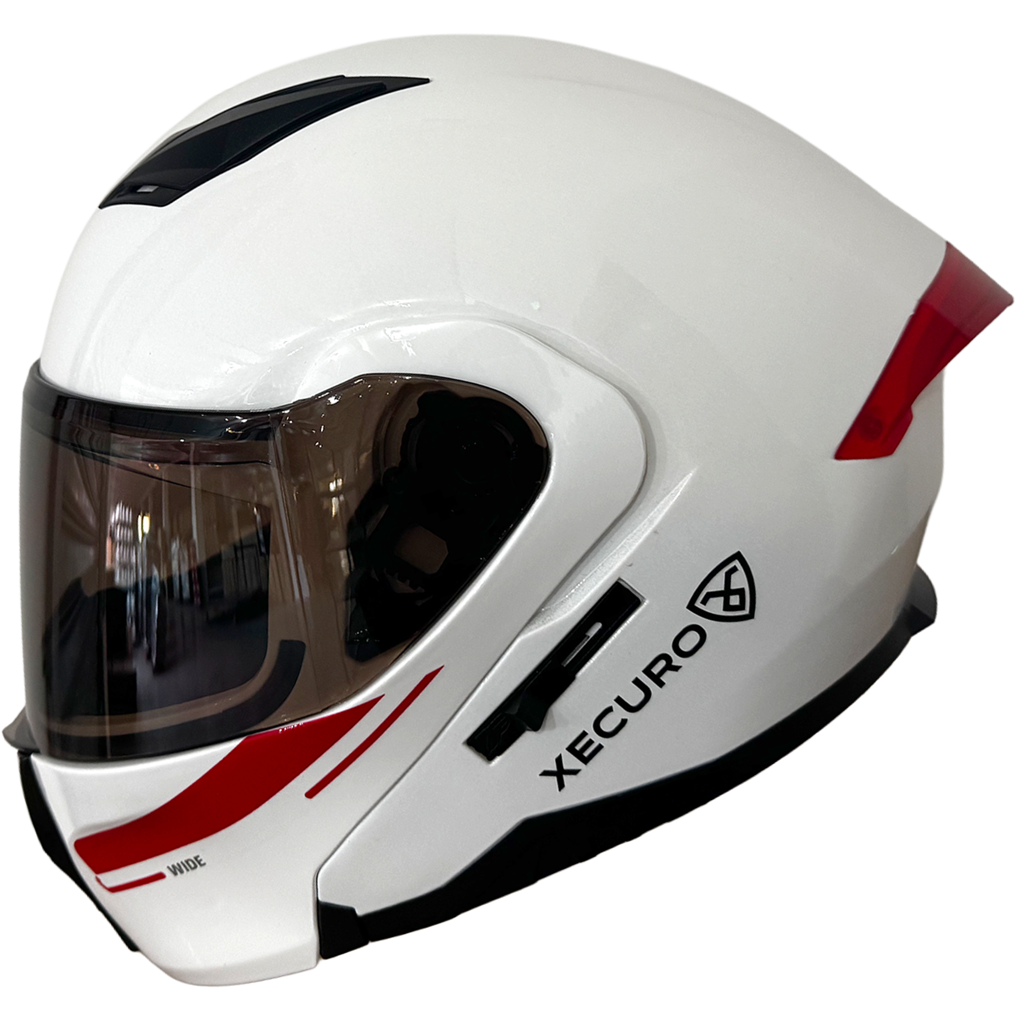 XR-926 DOT XECURO ROCK BLANCO-ROJO BRILLO VISOR HUMO - Imagen 3