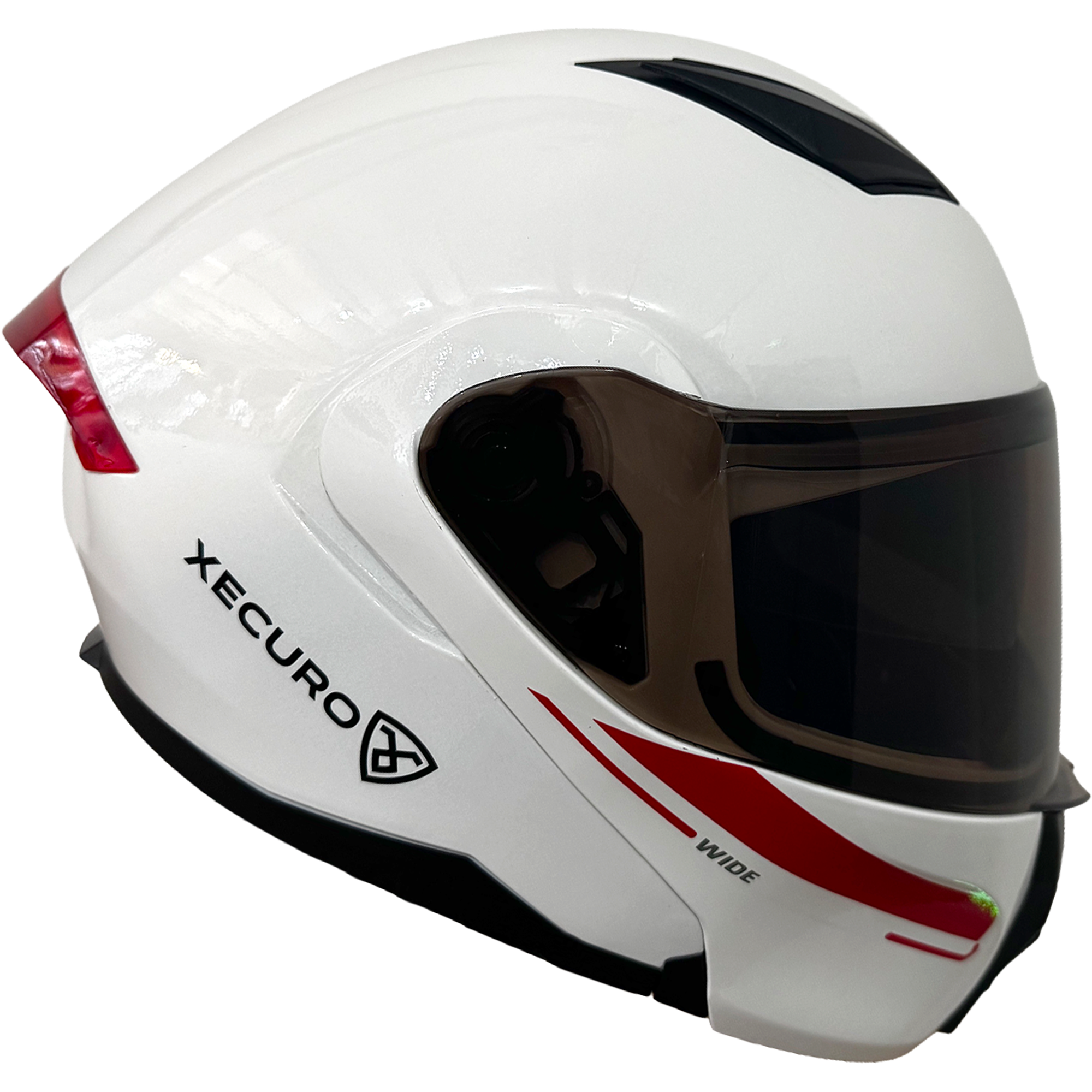XR-926 DOT XECURO ROCK BLANCO-ROJO BRILLO VISOR HUMO - Imagen 5
