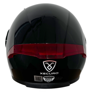 XR-926 DOT XECURO ROCK NEGRO-ROJO BRILLO VISOR HUMO