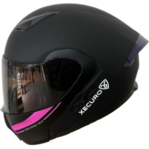 XR-926 DOT XECURO ROCK NEGRO-ROSADO MATE SP MORADO VISOR HUMO