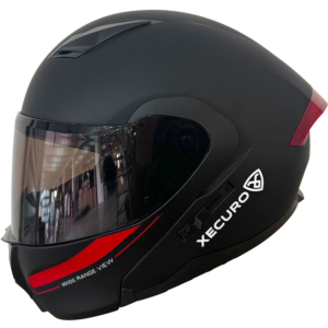 XR-926 DOT XECURO ROCK NEGRO-ROJO MATE VISOR HUMO