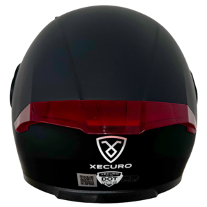 XR-926 DOT XECURO ROCK NEGRO-ROJO MATE VISOR HUMO