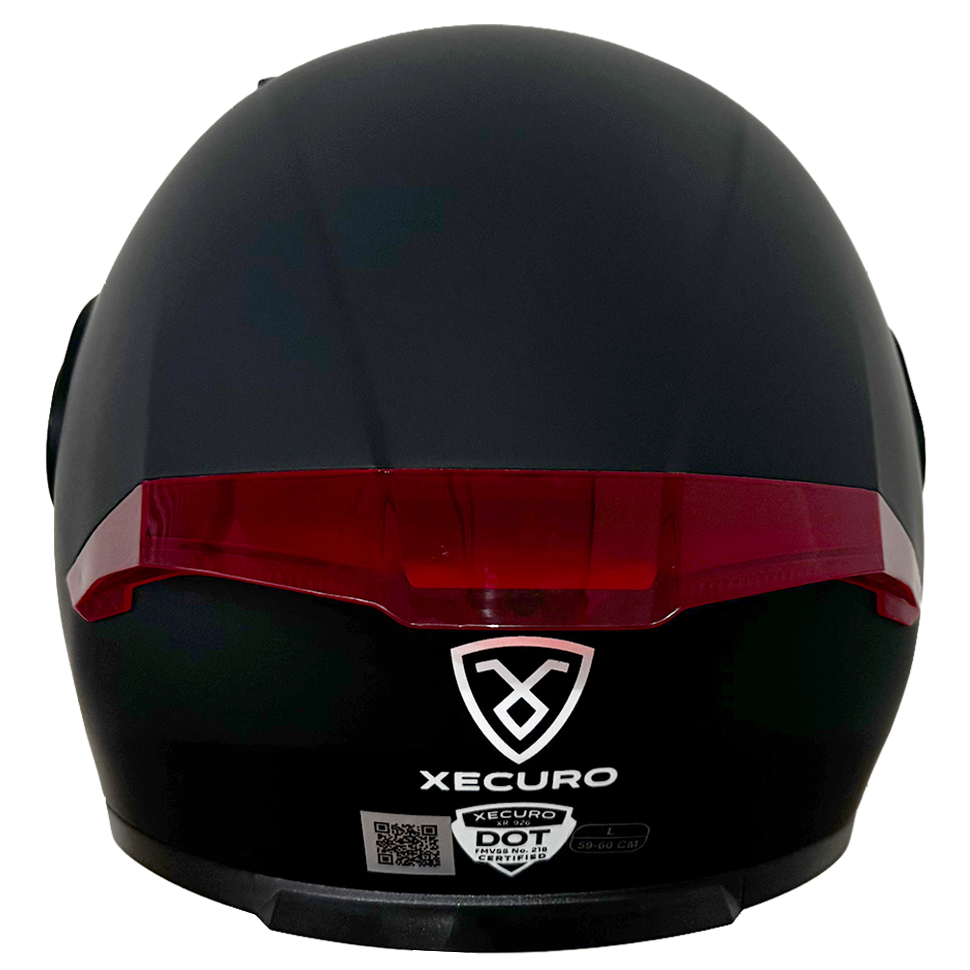 XR-926 DOT XECURO ROCK NEGRO-ROJO MATE VISOR HUMO - Imagen 2