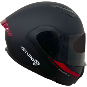 XR-926 DOT XECURO ROCK NEGRO-ROJO MATE VISOR HUMO