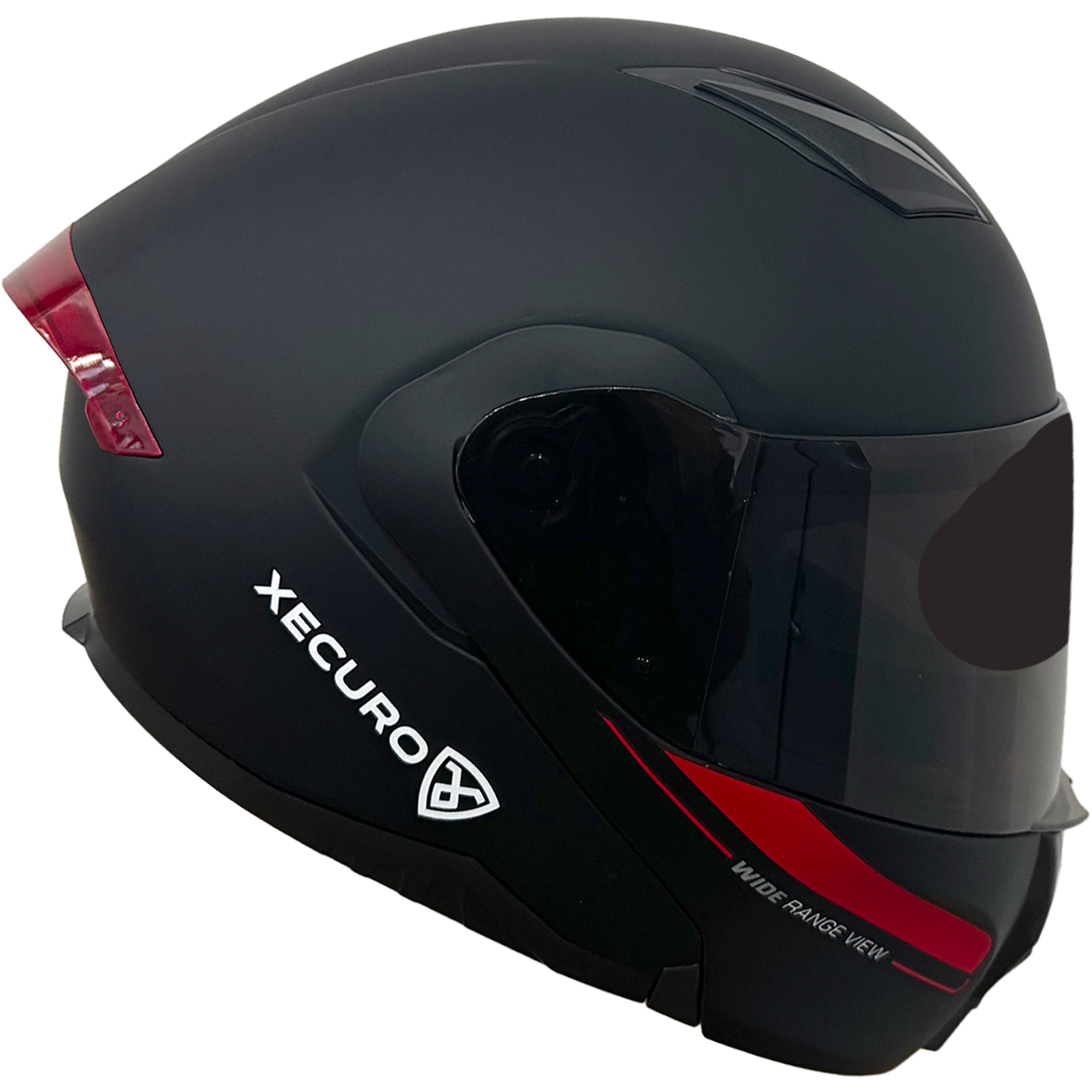 XR-926 DOT XECURO ROCK NEGRO-ROJO MATE VISOR HUMO - Imagen 5