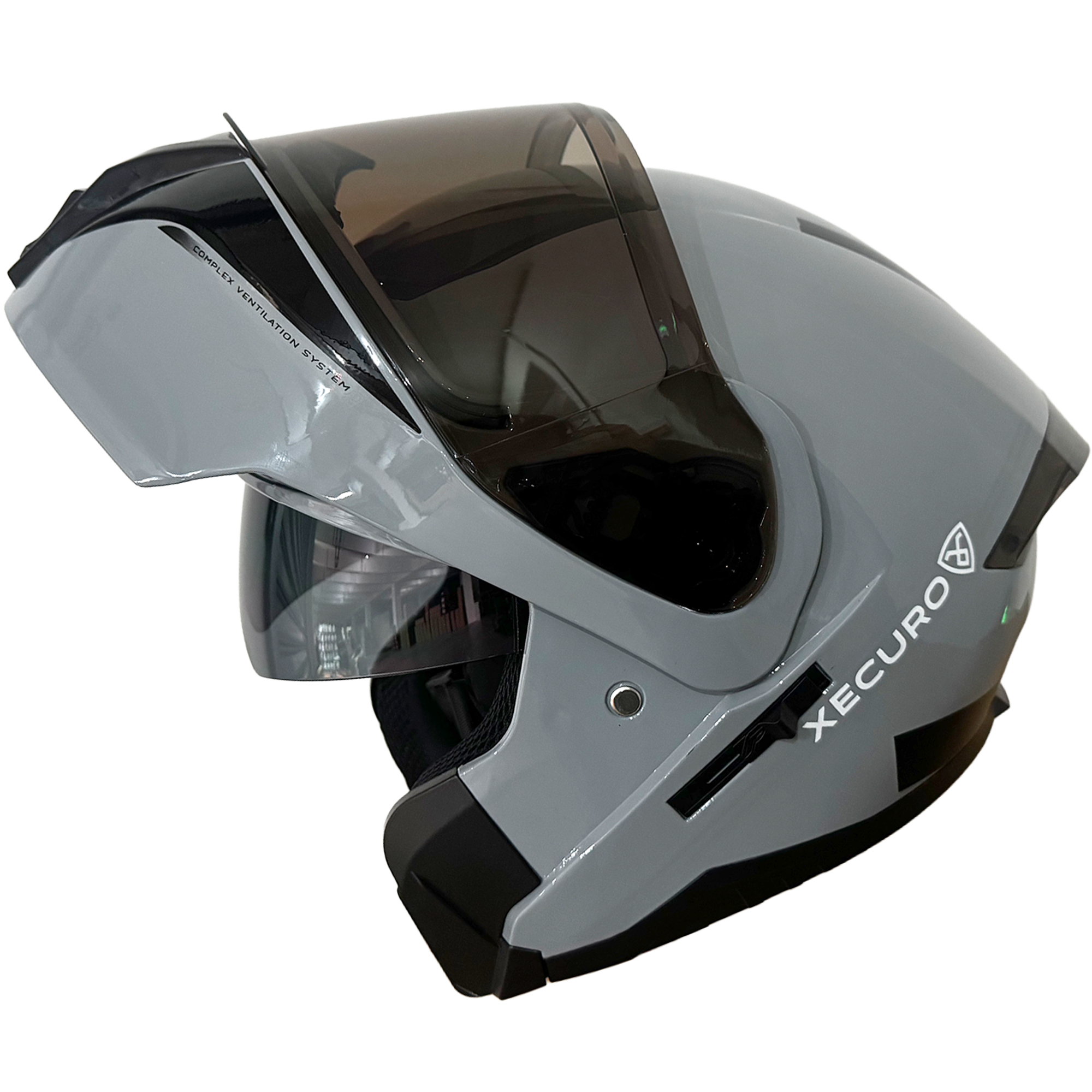 XR-926 DOT XECURO URBAN GRIS-NARDO BRILLO VISOR HUMO - Imagen 3