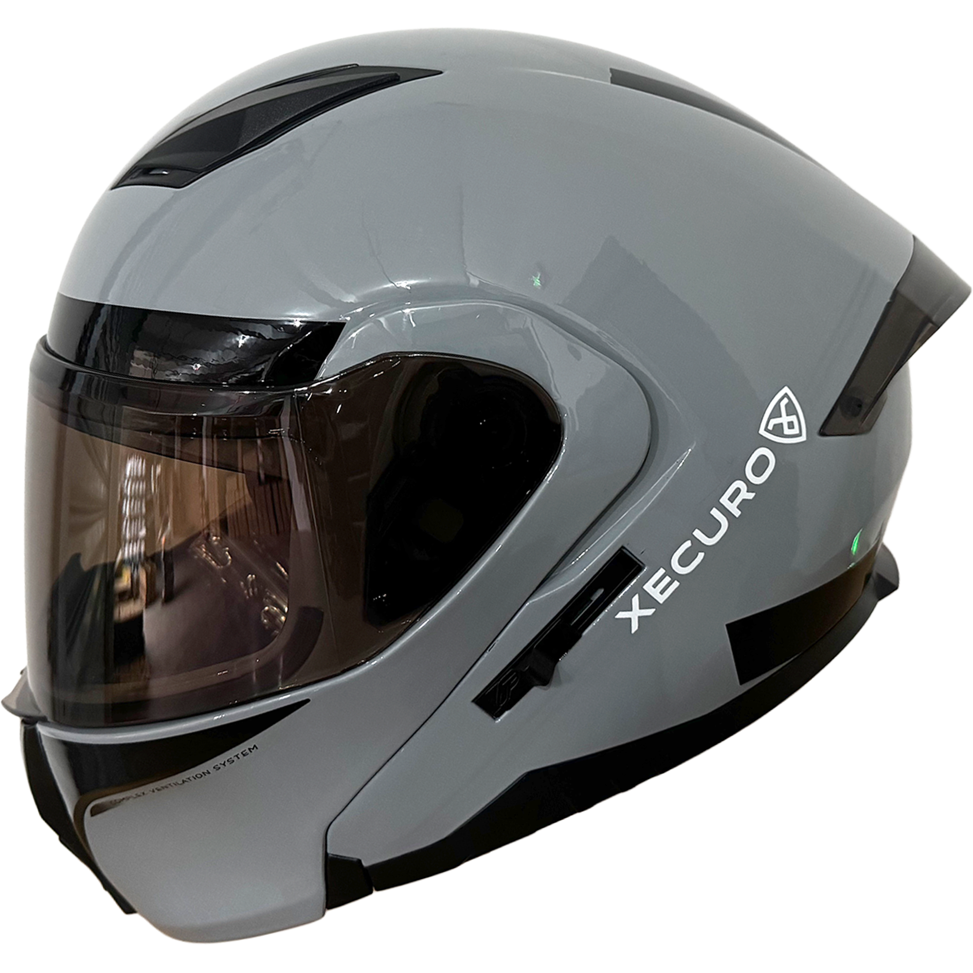 XR-926 DOT XECURO URBAN GRIS-NARDO BRILLO VISOR HUMO - Imagen 4