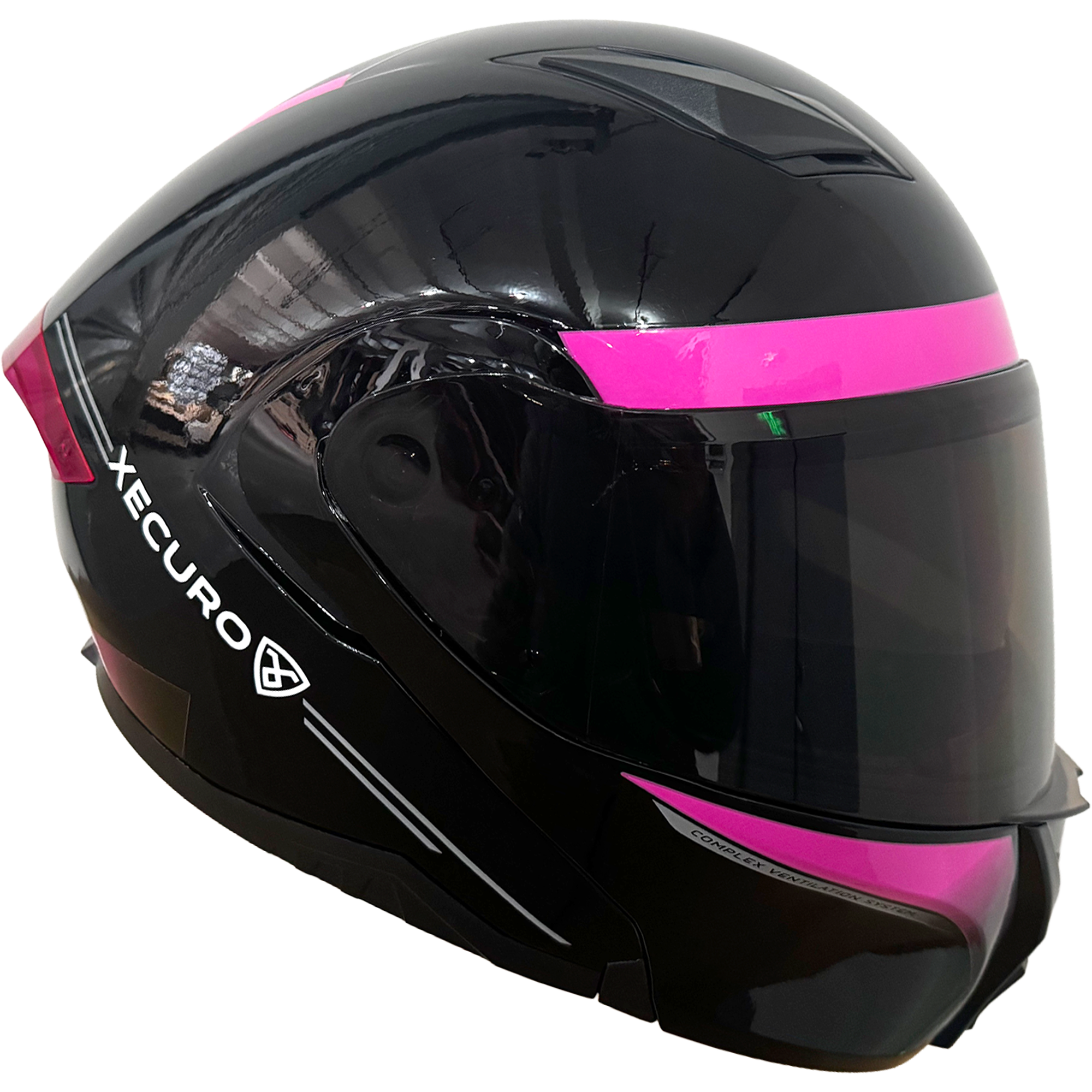 XR-926 DOT XECURO URBAN ROSADO BRILLO VISOR HUMO