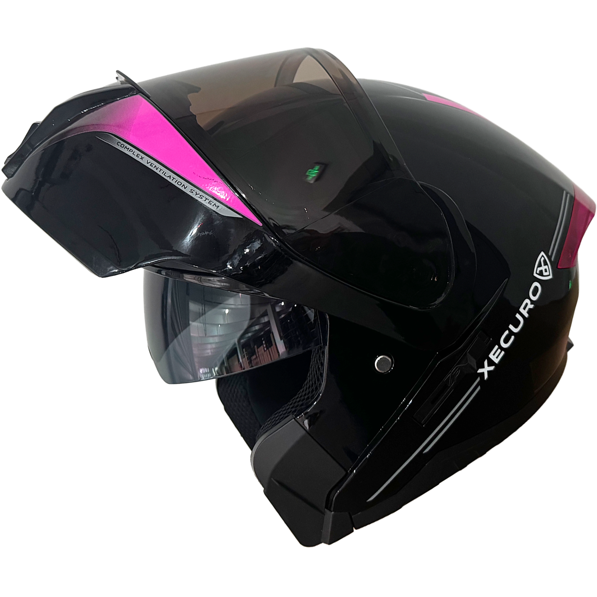 XR-926 DOT XECURO URBAN ROSADO BRILLO VISOR HUMO - Imagen 3