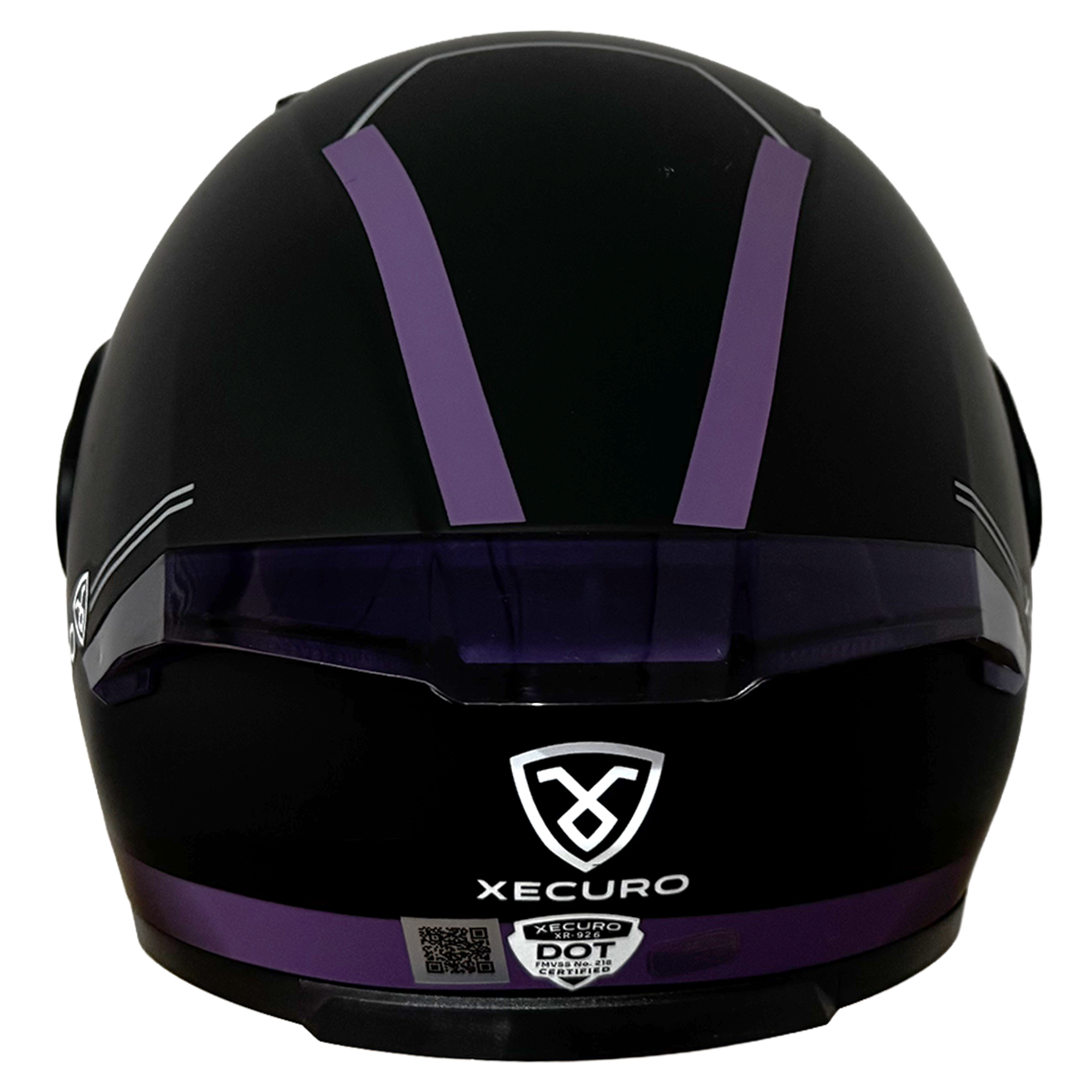 XR-926 DOT XECURO URBAN MORADO MATE VISOR HUMO - Imagen 2