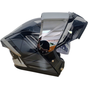 XR-217 DOT XECURO-PRO NOX GRIS-ROJO BRILLO VISOR ROJO